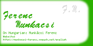 ferenc munkacsi business card