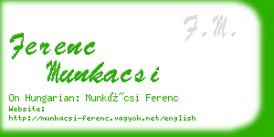 ferenc munkacsi business card